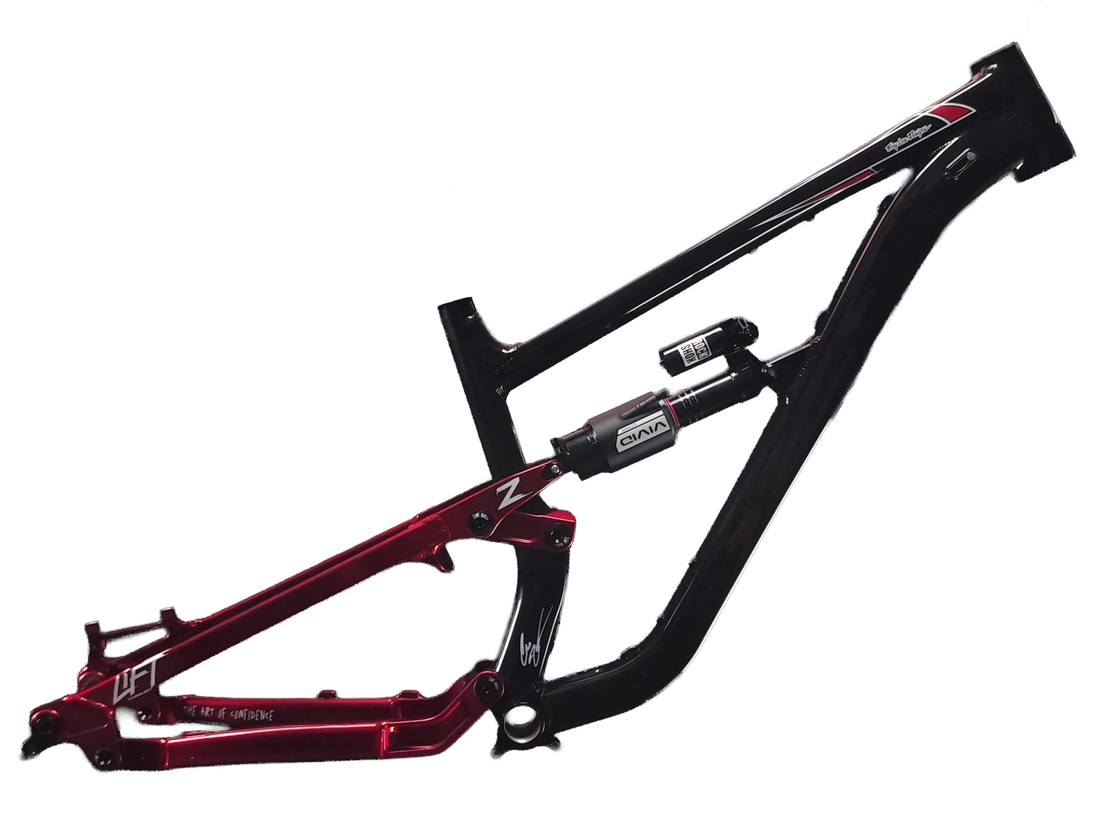 ZINK BIKE VACAY MTB FRAME GLOSSY BLACK/CANDY APPLE RED