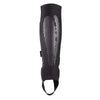 Black and yellow FUSE Omega PRO Shin Pad with strapless design and Kevlar front section.
