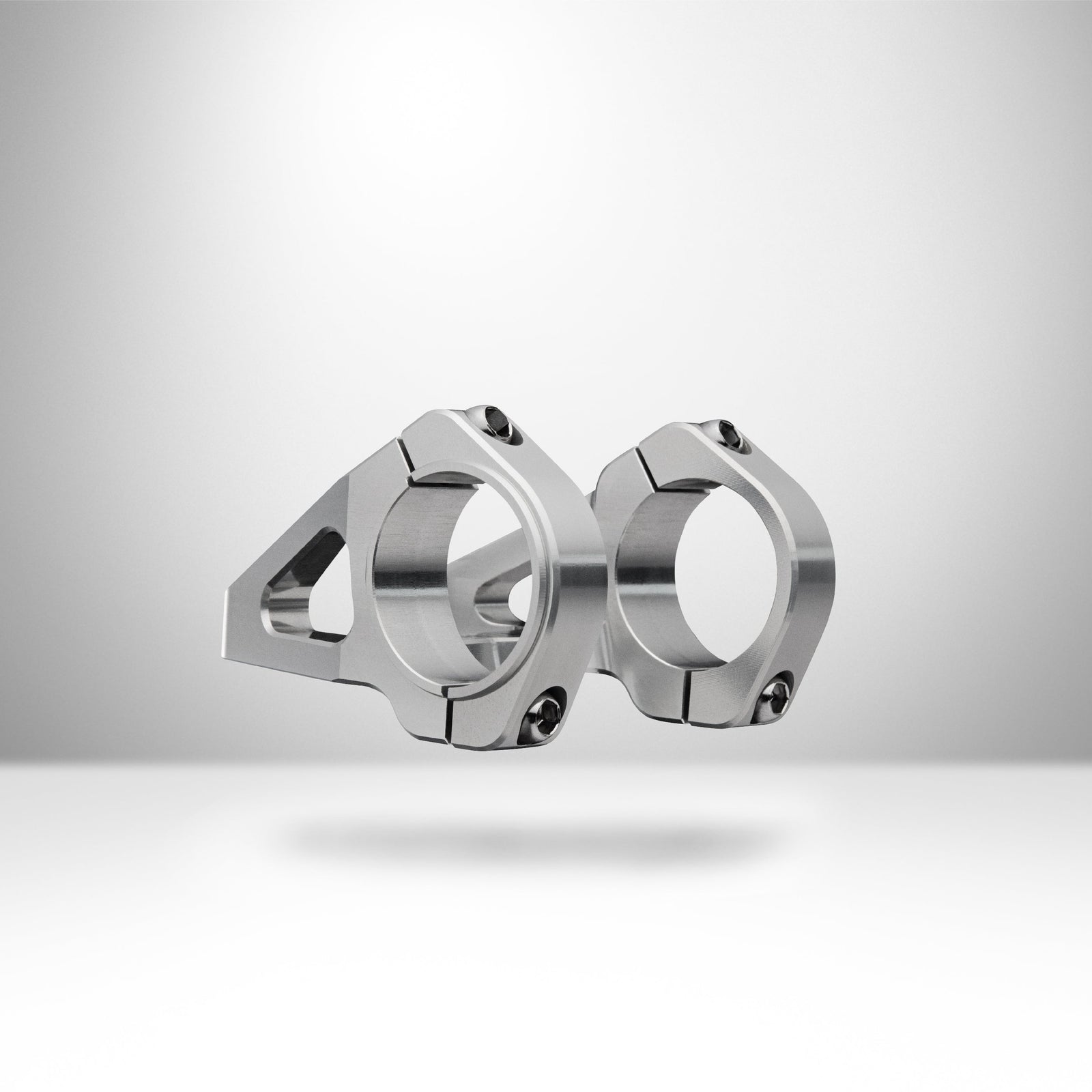 Title MTB DM1 Chrome direct mount mountain bike stem polished silver finish