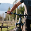 AH1 31.8 - Title MTB black aluminum mountain bike handlebar mounted on bike