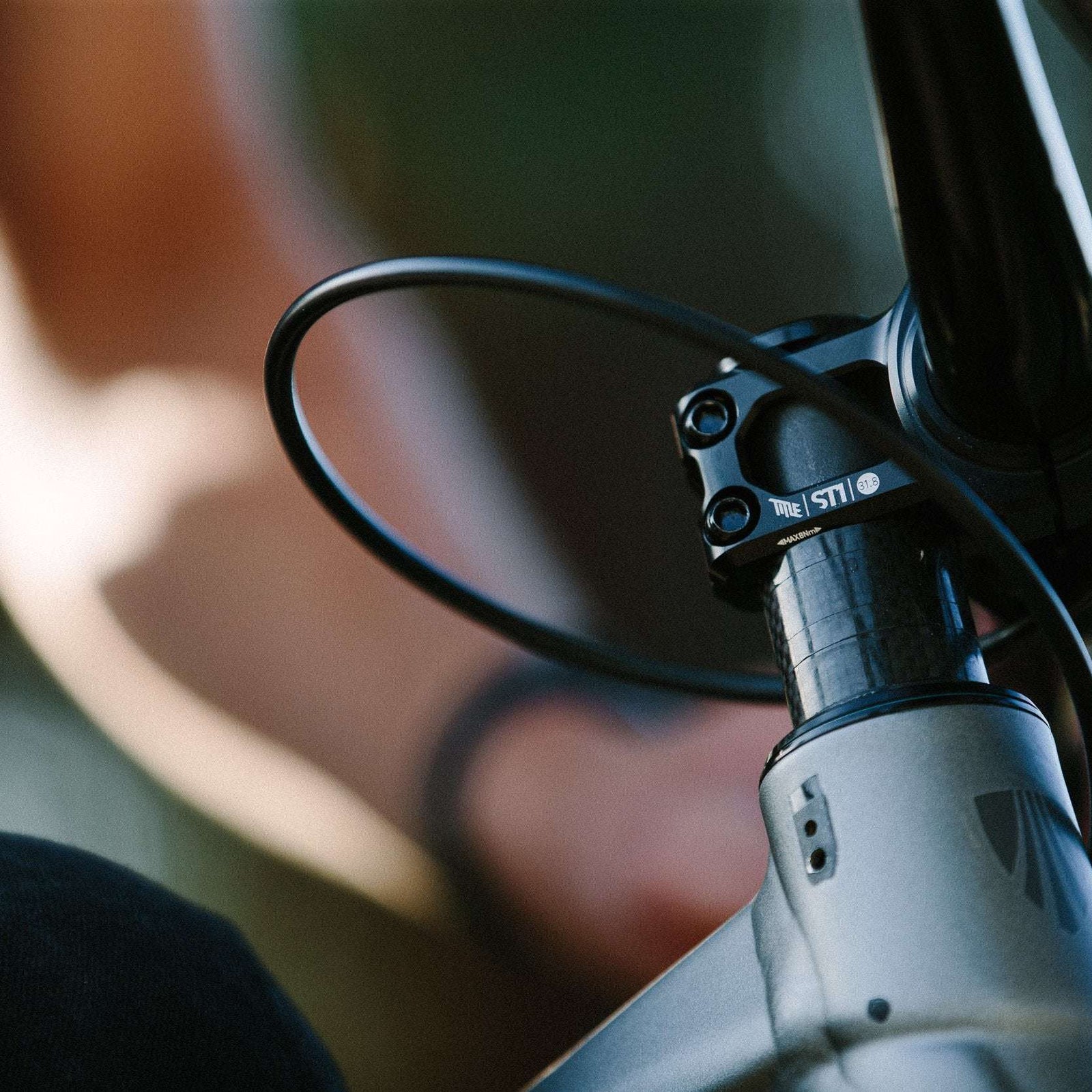 ST1 31.8 - Title MTB mountain bike stem side view mounted on bike