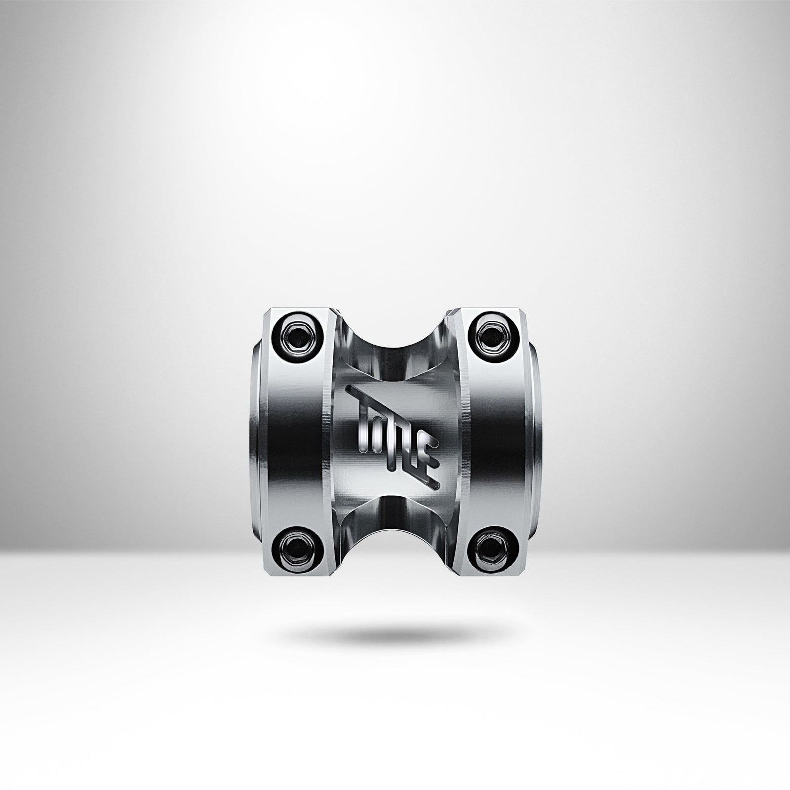 Title MTB Chrome ST1 front view mountain bike stem silver polished finished